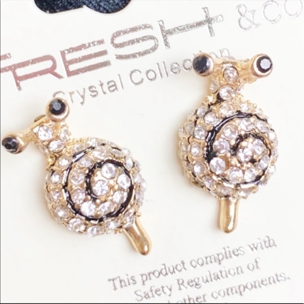 Crystal Snail Earrings